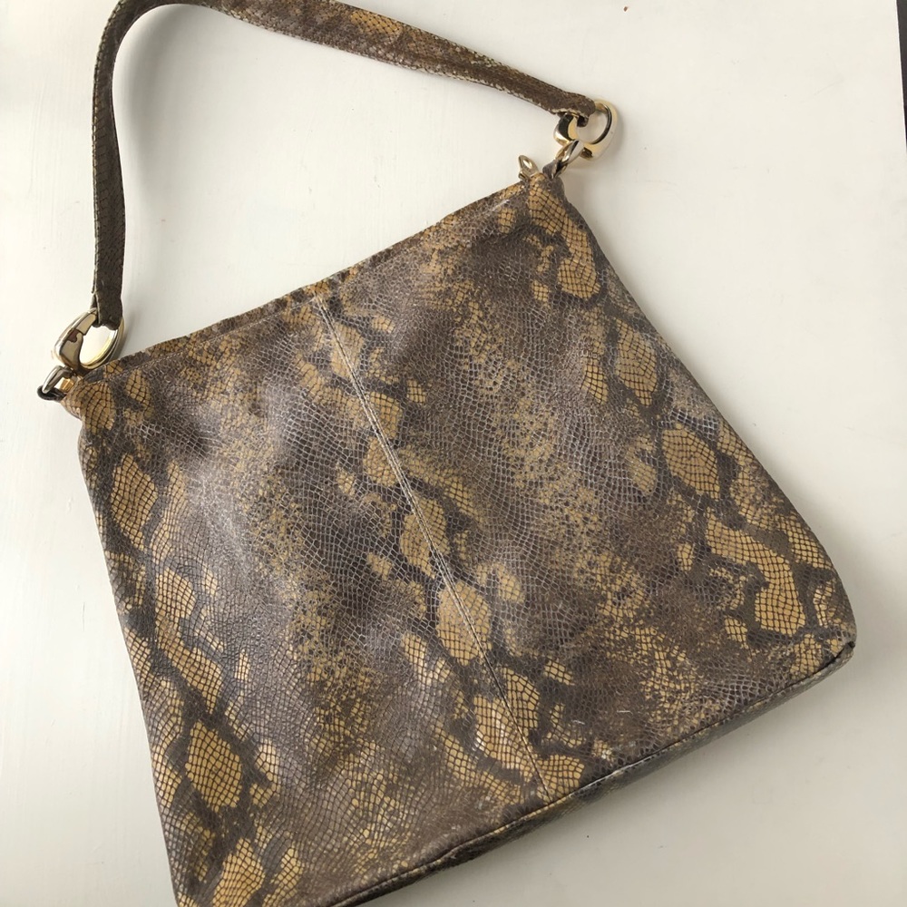 Python Hobo Shoulder Bag / Rare! - image 4